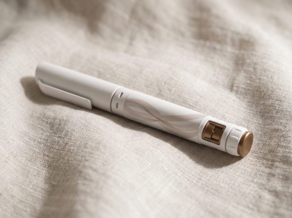 The pen resting on linen