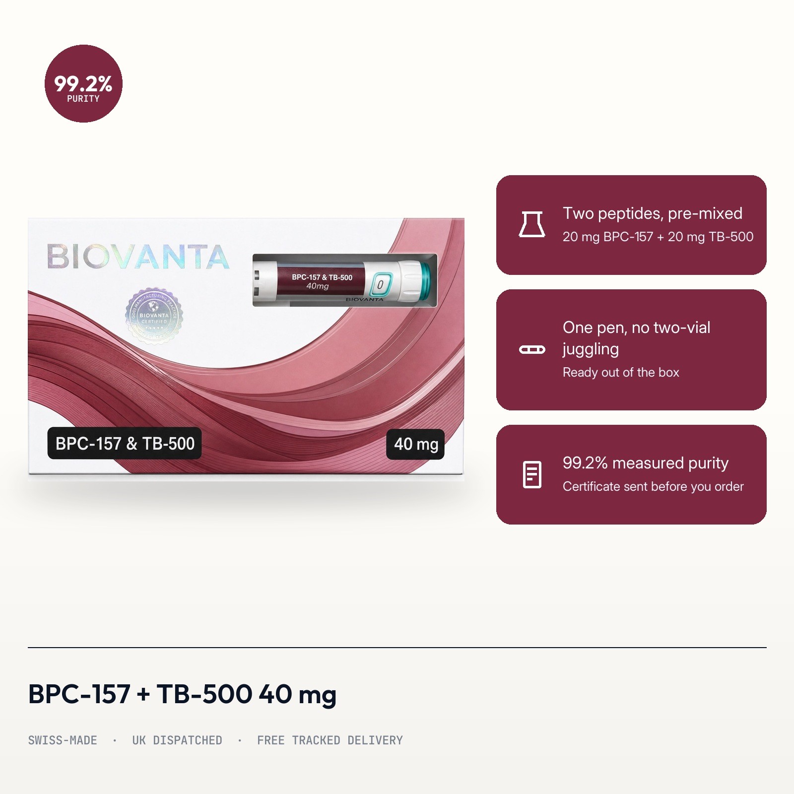 BPC-157 + TB-500 40mg — view 1